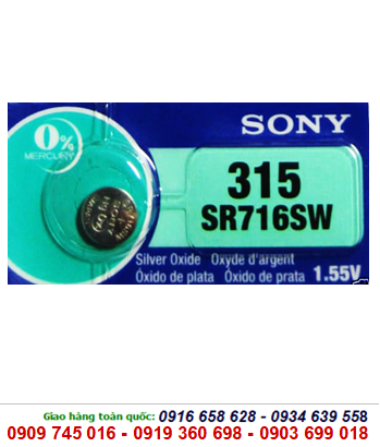 Pin đồng hồ đeo tay Sony SR716SW - 315 silver oxide 1.55V chính hãng 